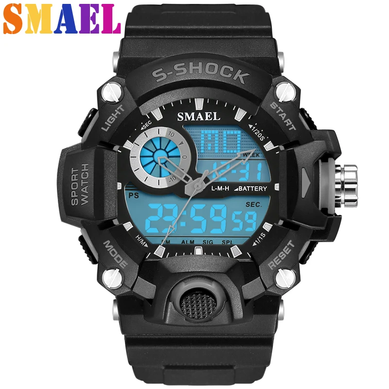 Цифровые часы для мужчин G стиль спортивные мужские модные светодиодные цифровые