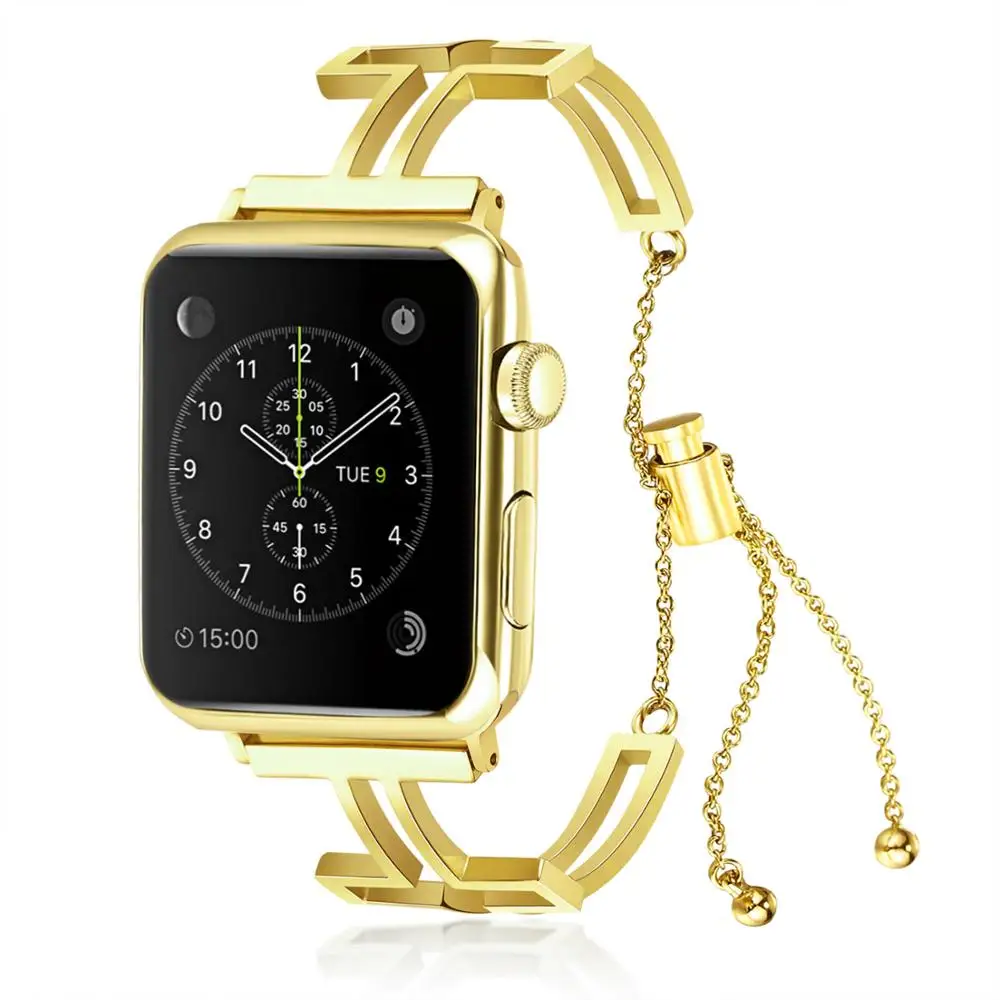 Нержавеющая сталь Ремешки для наручных часов Apple Watch версии 4 сменный Браслет