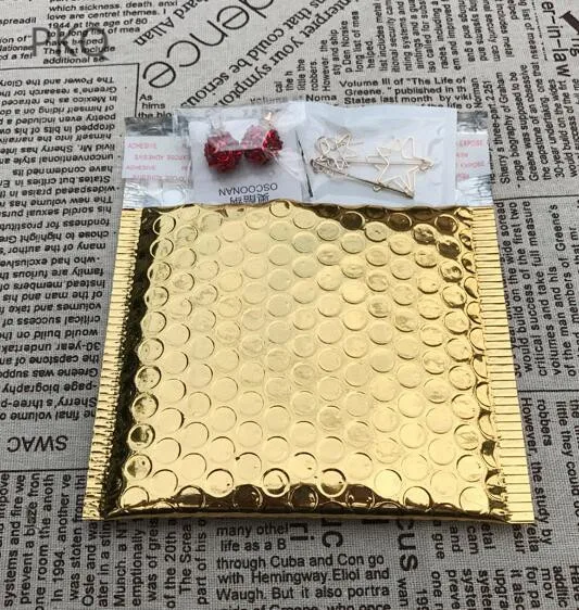 1000pcs Gold Aluminized Foil metallic bubble mailer silver CD/DVD shipping envelope shock resistance mailing | Дом и сад
