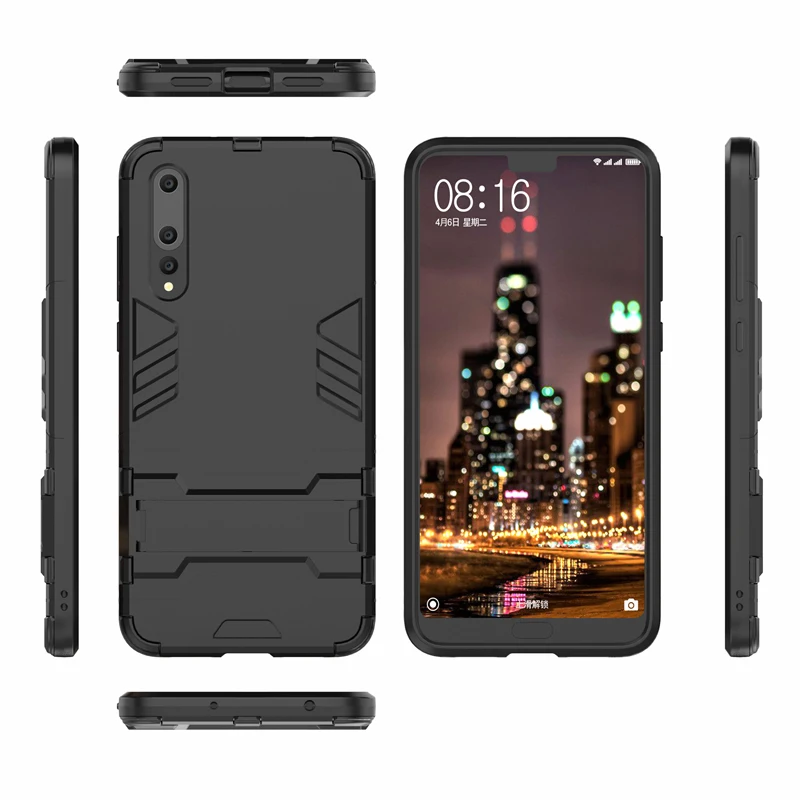 10 шт Бронированный ТПУ + ПК чехол для Huawei P30 P20 Pro Lite Mate 20X10 Nova 5 5i Y9 Y7 2019 ударопрочный 2