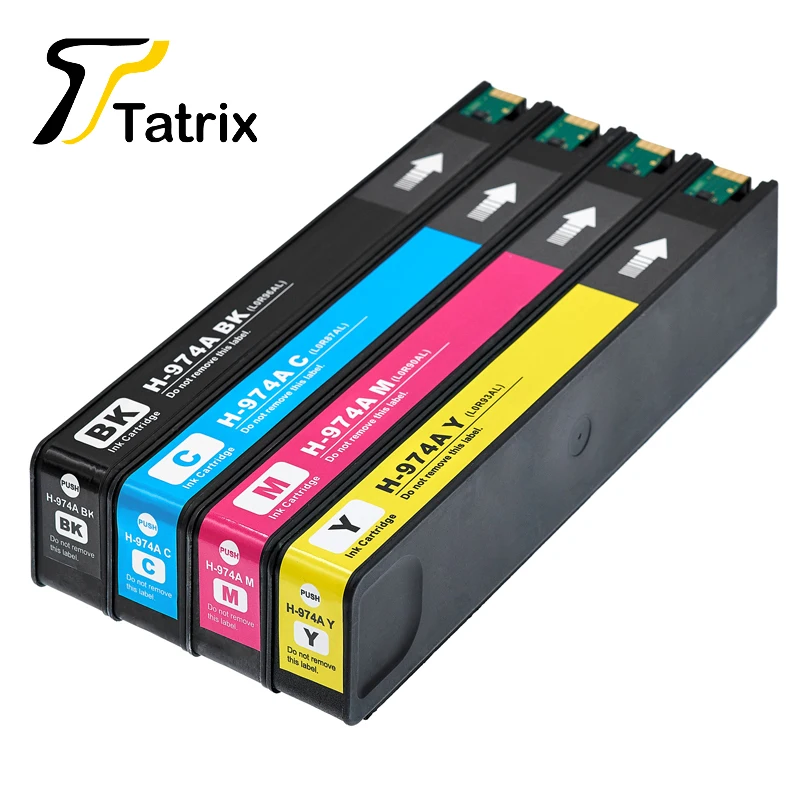 Полный чернильный картридж Tatrix 4PK для HP974 974 HP974A совместимый с HP PageWide 352dw 377dw 452dw 477dw