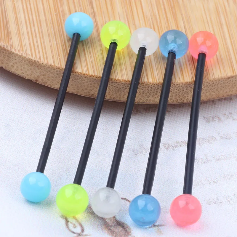 Гибкий светится в темноте промышленный пирсинг ушей серьги кольцо колокольчик 5