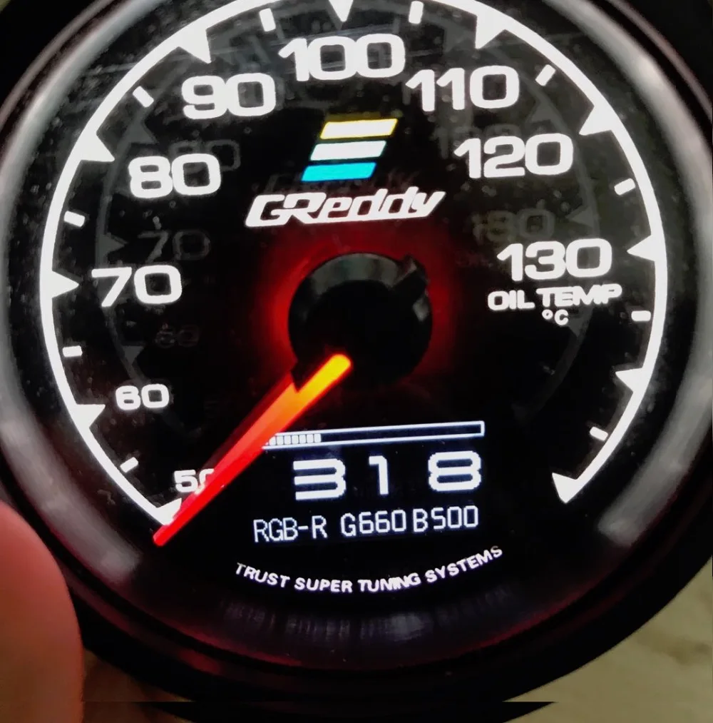RGB 64K цвета Гонки GReddi Калибр с режимом запуска турбо Boost температура воды Температура масла пресс вакуумный EGT топливный пресс напряжение