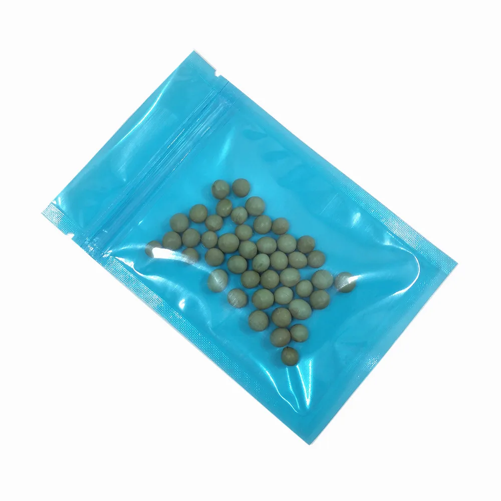 100 шт./лот 2 размеров прозрачный пластиковый пакет на змейке красочные