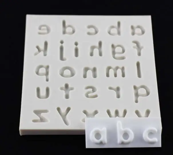 lowercase Новое поступление 1 шт. 3D буквы Алфавит силиконовая доска для сообщений форма для торта мыло помадка превосходная пресс-форма инструмент для украшения шоколада - Цвет: lowercase