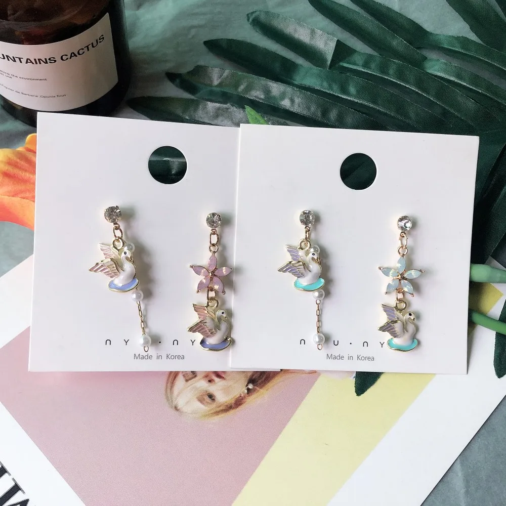 Женские серьги капельки ручной работы в Корейском стиле браслеты с подвеской