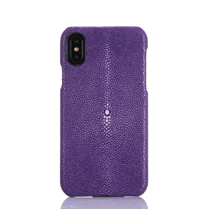 Brushed purple Модный перламутровый кожаный чехол-накладка для iPhone X, Роскошный чехол из натуральной кожи, чехол для телефона для Apple iPhone X, чехол s, чехлы - Цвет: Brushed purple