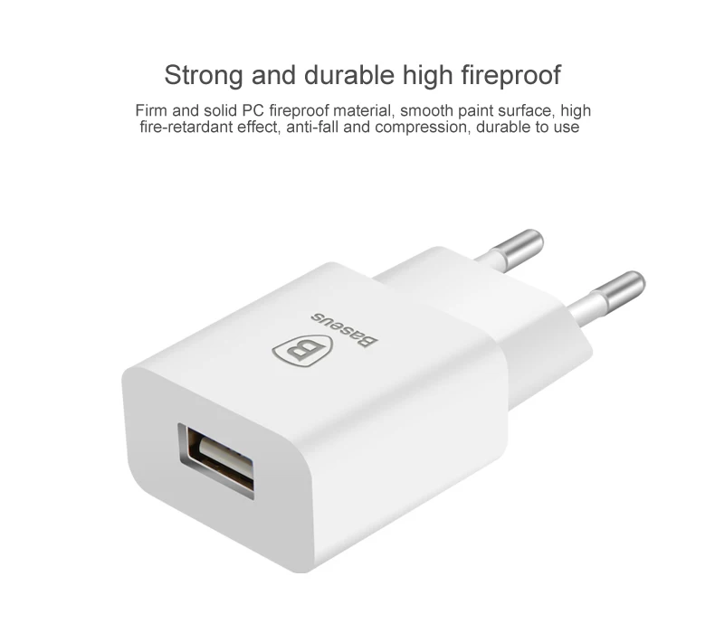 Baseus, универсальное USB зарядное устройство, евро вилка, дорожное настенное зарядное устройство, адаптер, Смарт USB ЗУ для мобильного телефона, для iPhone, samsung, Xiaomi, планшета
