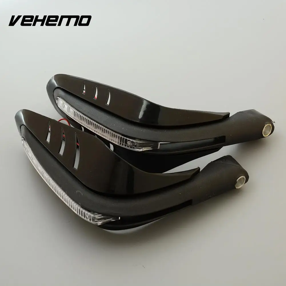 Cool Black Motorbike Handguard Bar Protector Brush Guards LED DRL Daytime Light^ | Автомобили и мотоциклы