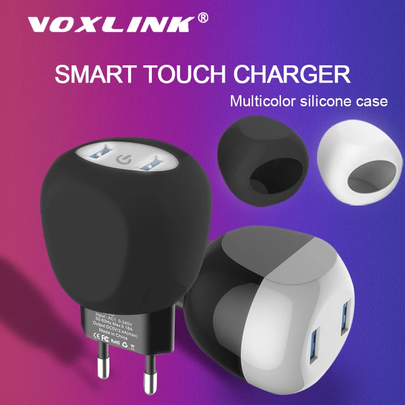 Зарядное устройство USB VOXLINK 5V 2.4A умное Сенсорное зарядное для iPhone iPad Samsung Galaxy s9 s10 HTC
