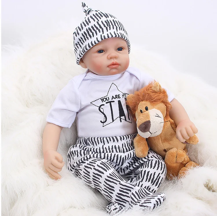 

Sudoll About 22" Handmade Lifelike Newborn Baby Doll Reborn Full Soft Silicone Vinyl Christmas Gift New Arrival