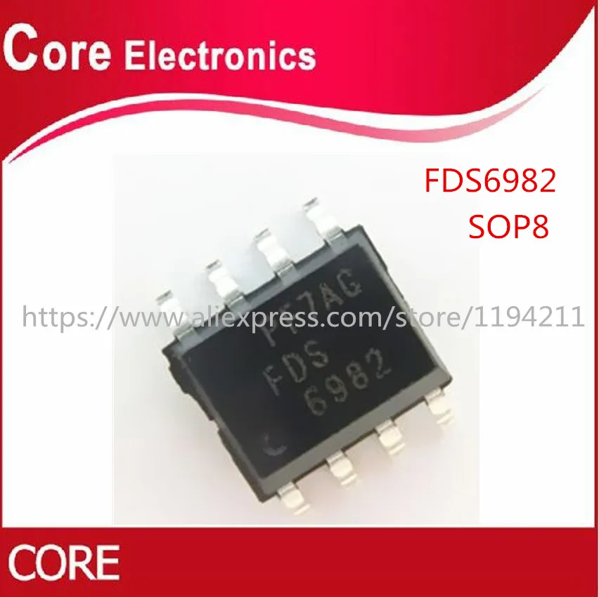 50 шт./лот FDS6982 6982 MOSFET SOP 8 Новинка|Интегральные схемы| |