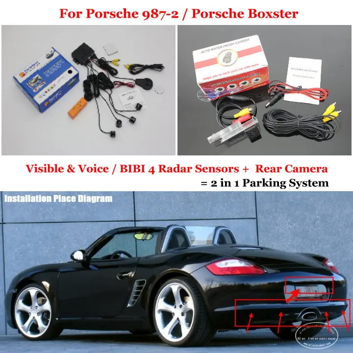 

Автомобильные парковочные датчики для Porsche 987-2/Porsche Boxster 2009 ~ 2010 Автомобильный датчик заднего вида камера заднего вида Автомобильная сигнали...
