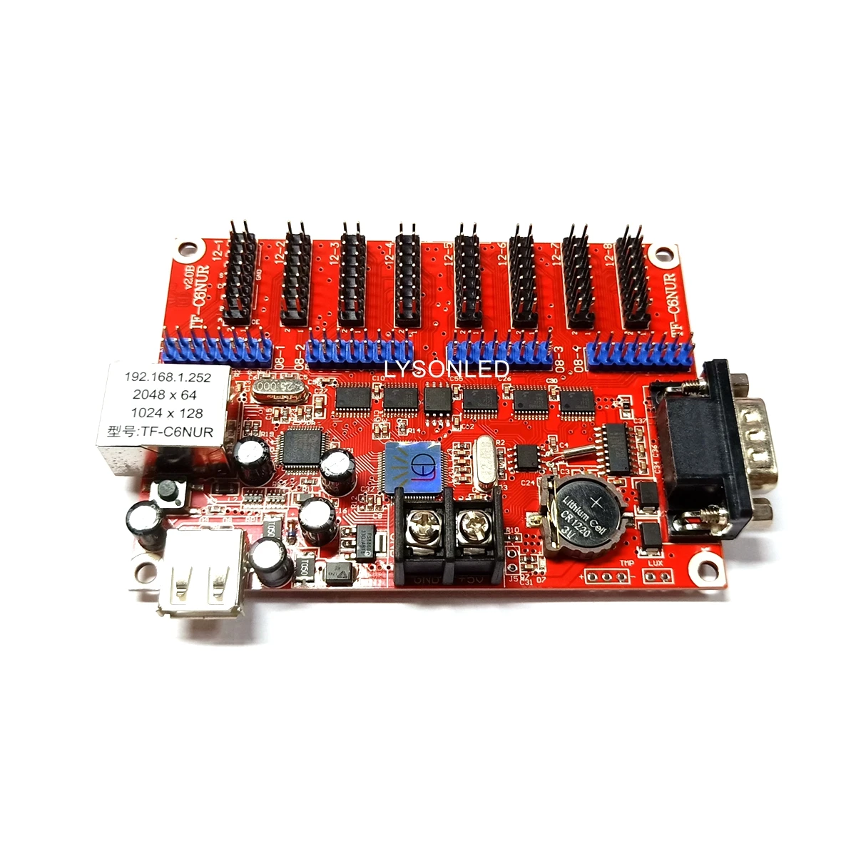 LongGreat TF-C6NUR(TF-C5NUR) светодиодный дисплей карта управления с RJ45 и USB драйверами RS232
