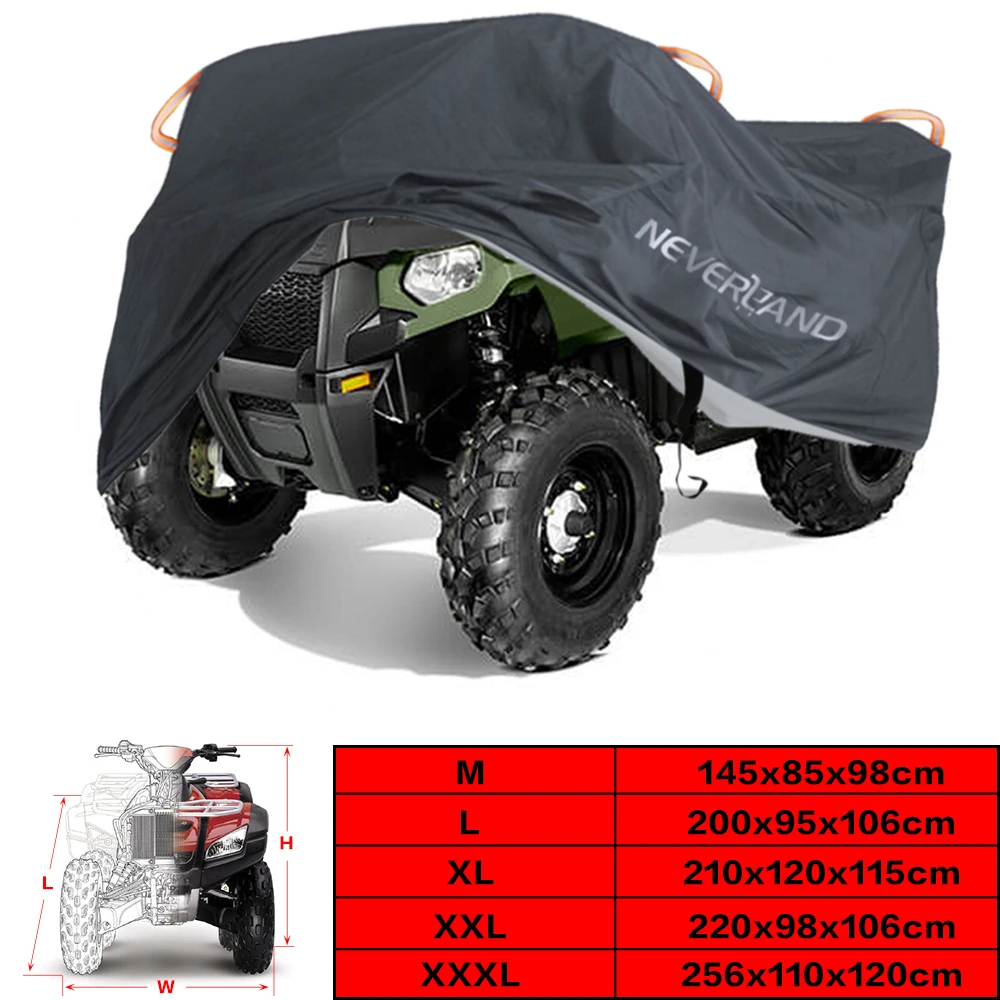 Универсальный Водонепроницаемый Чехол для квадроцикла ATV, 190 T, для мотоцикла, скутера, мотоцикла, Kart, мотоциклетные Чехлы M, L, XL, XXL, XXXL, камуфляжный черный