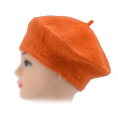 SYB женский модный Повседневный Берет шапочка - Цвет: orange