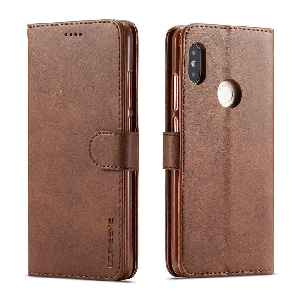 Роскошный кожаный флип чехол для xiaomi Redmi Note 6 pro мягкий силиконовый держатель карт