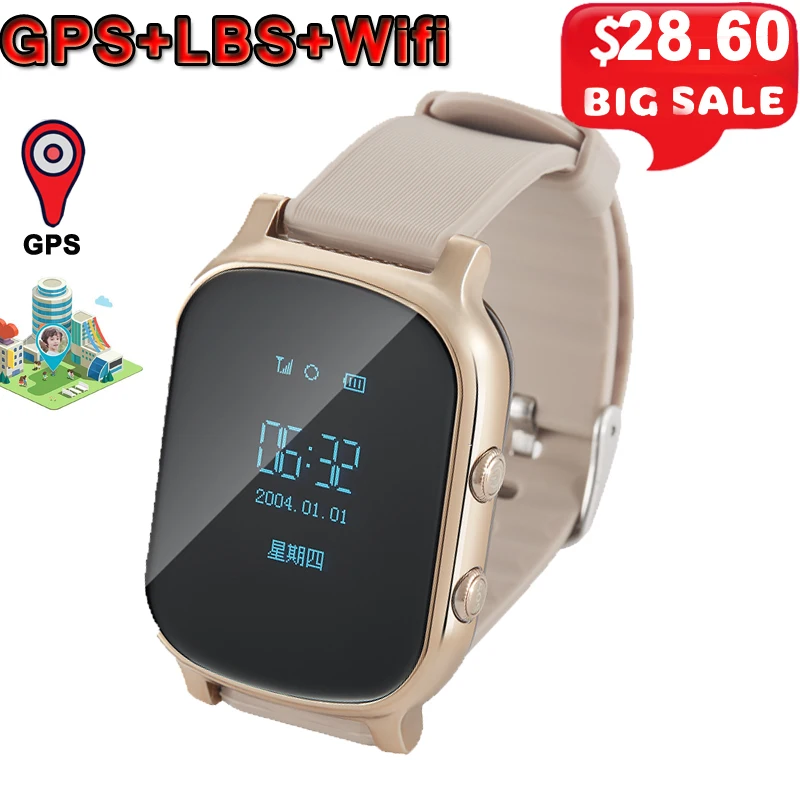 T58 Смарт-часы gps Wifi смарт-трекер анти-потеря ребенка фитнес-трекер SOS детские умные часы студенческие Детские умные часы