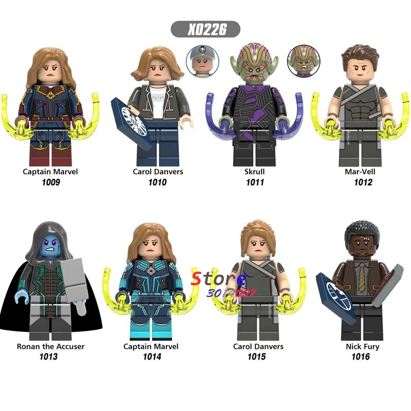 Один Мститель 4 эндшпиль капитан Марвел Карол Дэнверс череп Ронан Ник Fury Mar vell