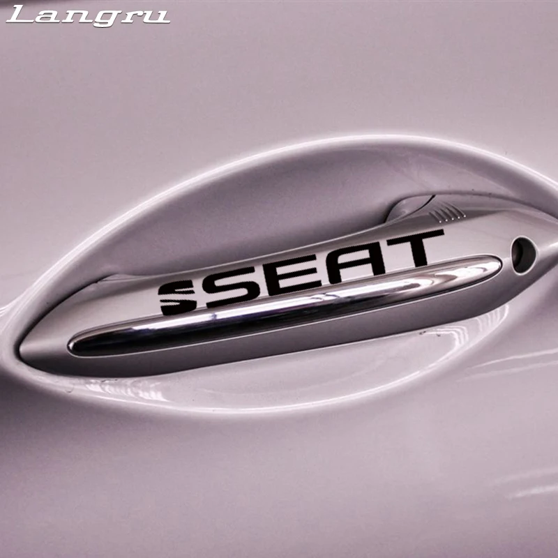 Виниловые наклейки Langru с спортивной ручкой для Seat Leon Ibiza Altea Cordoba Toledo Стайлинг