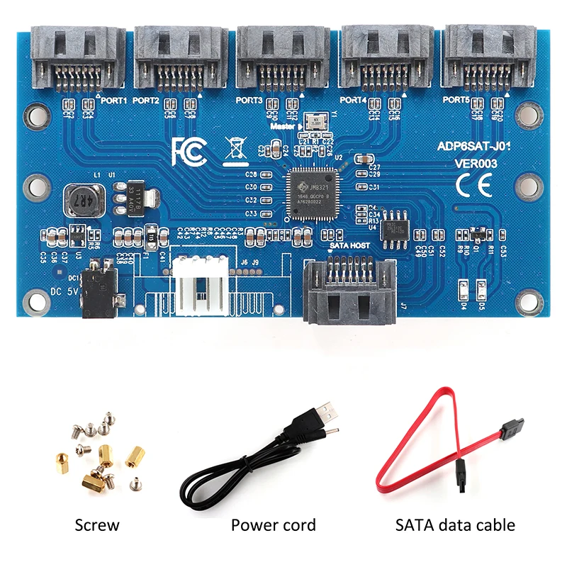 SATA 1 до 5 Порты и разъёмы Конвертер Adatper SATA множитель Порты и разъёмы карты SATAIII 3,0 карты расширения