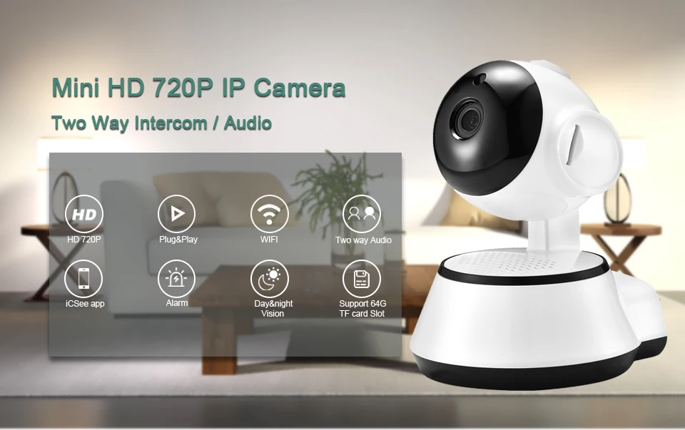 Onetree домашняя ip-камера безопасности Беспроводная смарт-камера с Wi-Fi аудио запись наблюдения детский монитор Мини CCTV камера iCSee