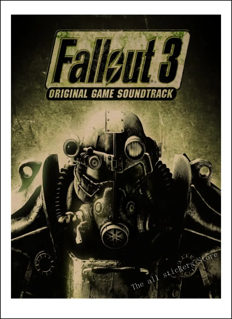 Fallout 3 4 игровой Плакат Украшение для домашнего интерьера крафт-игра плакат рисунок core наклейки на стену/9005