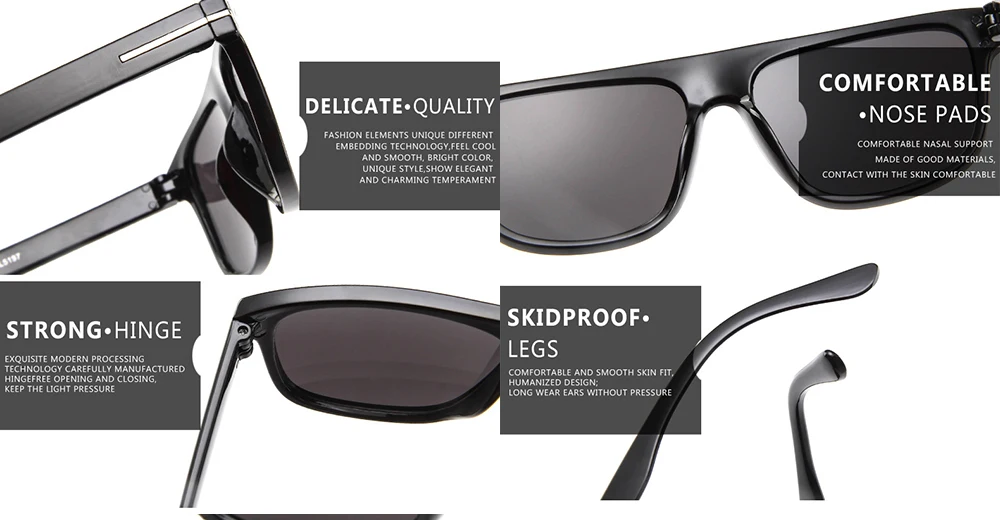 2019 классические модные мужские солнцезащитные очки в большой оправе