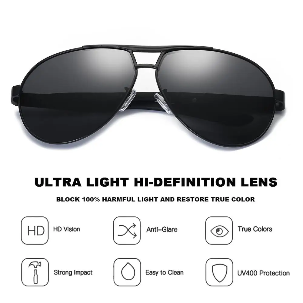 YOJBO, мужские солнцезащитные очки, поляризационные, UV400, Gafas De Sol, женские, негабаритные, для вождения, солнцезащитные очки для мужчин, брендовые, дизайнерские, черные, очки
