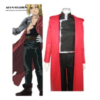 customs free shipping new alchemist edward elric red full metal cosplay costumes