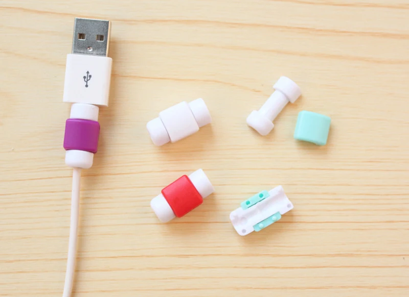 10 шт USB кабель протектор Saver Наушники Шнур защита провода крышка 8Pin зарядное