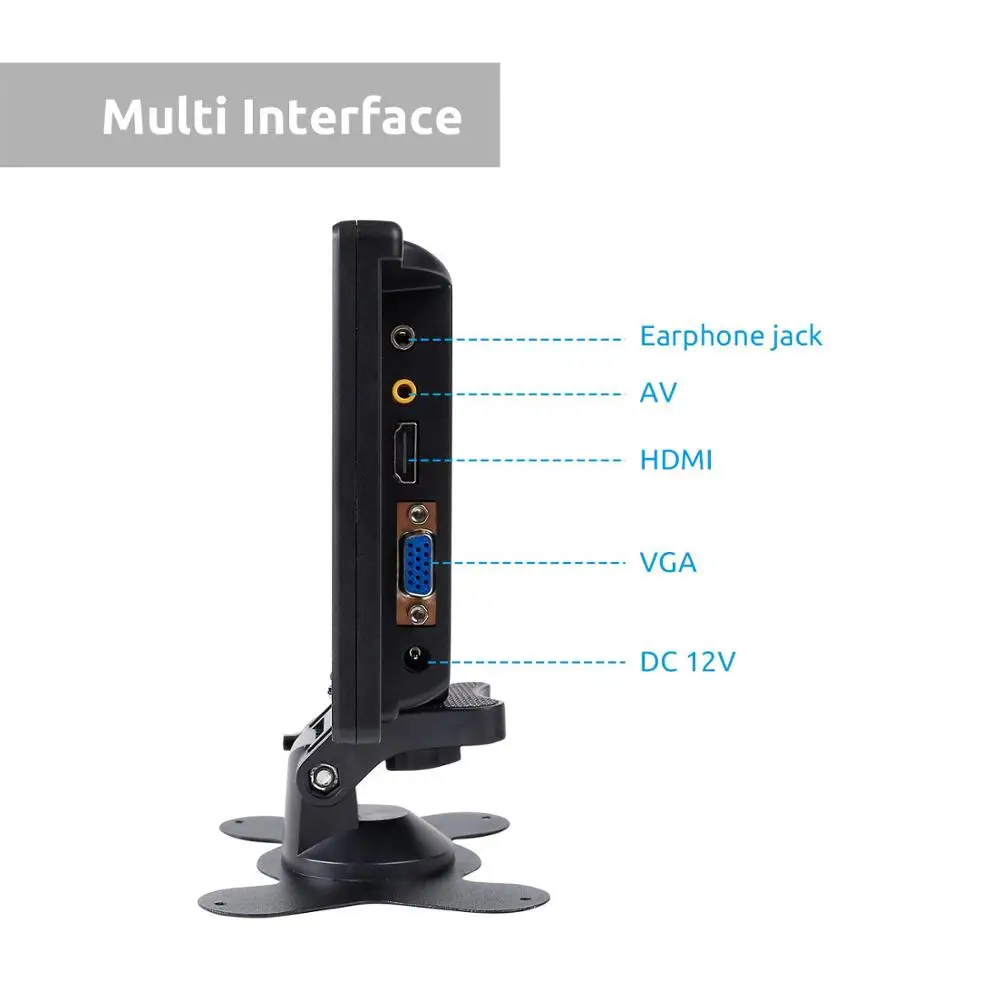SunFounder 7 дюймовый монитор HDMI 1024x600 HD IPS ЖК дисплей AV VGA вход встроенный динамик для