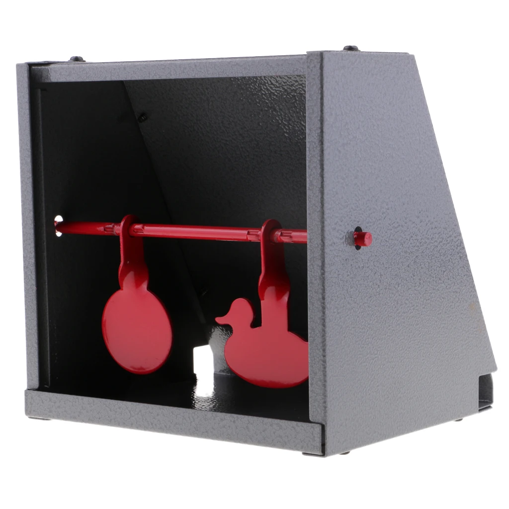 Black and Red Интегрированная мишень для стрельбы с ловушкой из гранул из нержавеющей стали для тренировок по стрельбе на открытом воздухе - Цвет: Black and Red