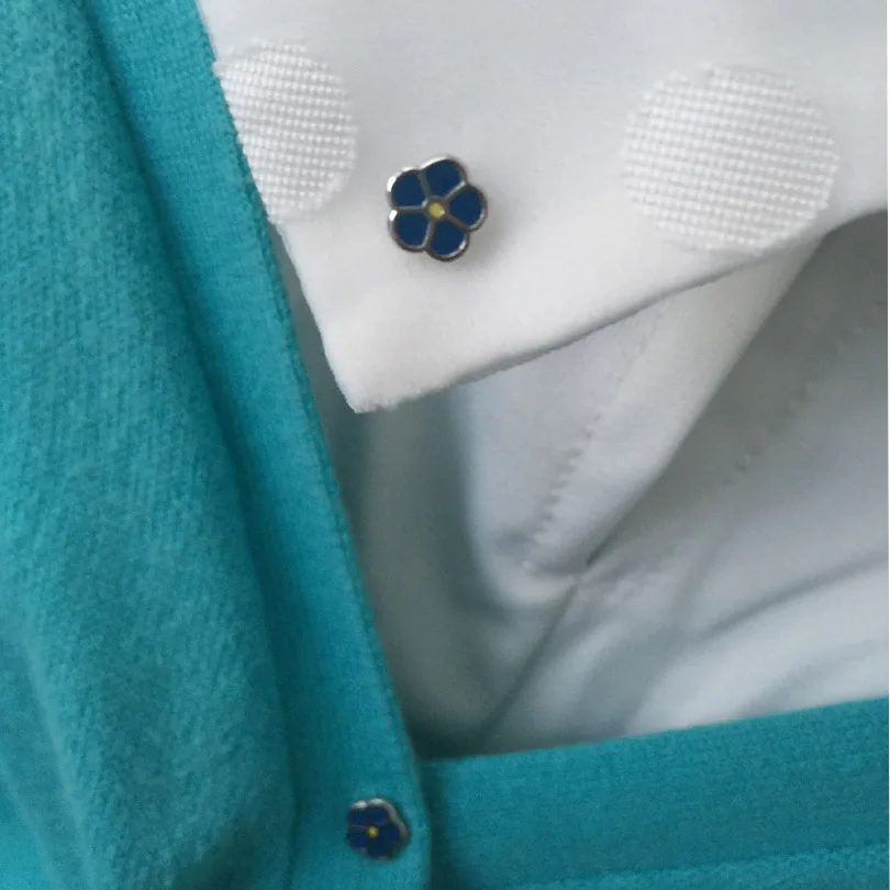 50 шт. 7 мм масоном милый маленький цветок WW2 Незабудка Эмаль Воротник значки металлическое ремесло масонские нагрудные значок штыря