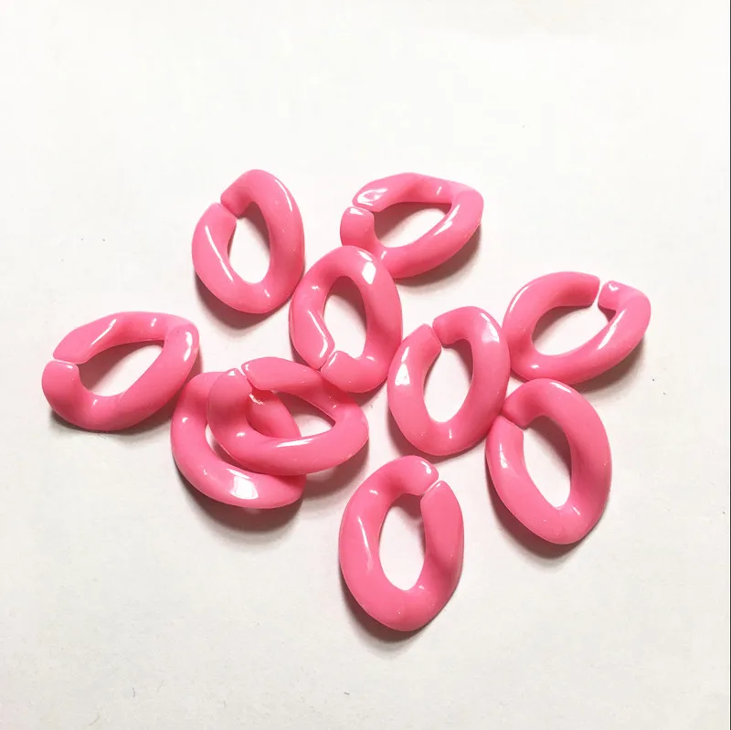 pink Новое поступление! Мм 23x17 мм твердые акриловые открытие овальной формы цепи бусины для изготовления ювелирных изделий(дизайн, как показано - Цвет: pink