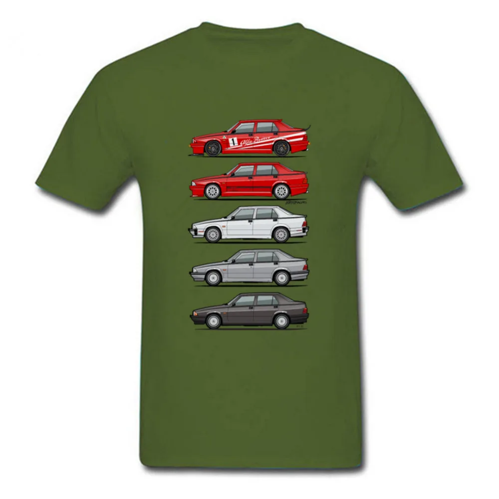 Stack of Alfa Romeo 75 T Shirt Milano Tipo 16 Boy Cotton Short Sleeve Crewneck tshirt Adult Garment 2018 Graphic T-shirt For Men | Мужская