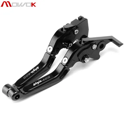 Black CNC тормозные рычаги сцепления для KAWASAKI NINJA 400 NINJA400- высококачественные мотоциклетные тормоза - Цвет: Black