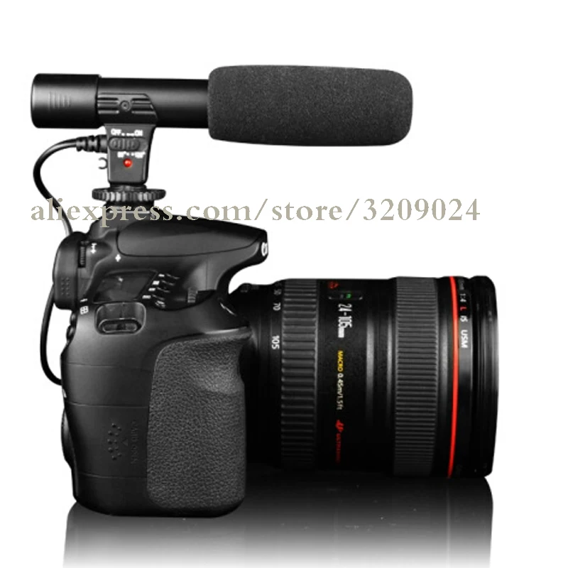 

SLR Camera DV Camera Stereo Microphone Camera Professional Interview News Recording Microphone for All 3.5 Headphone Jack