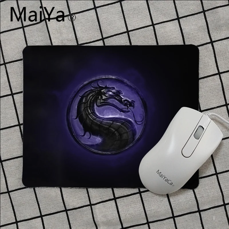 No Lock Edge25x29cm Maiya высокое качество Mortal Kombat логотип дракон коврик для мыши геймер игровые коврики Гладкий коврик для письма настольные компьютеры мат игровой коврик для мыши - Цвет: No Lock Edge25x29cm