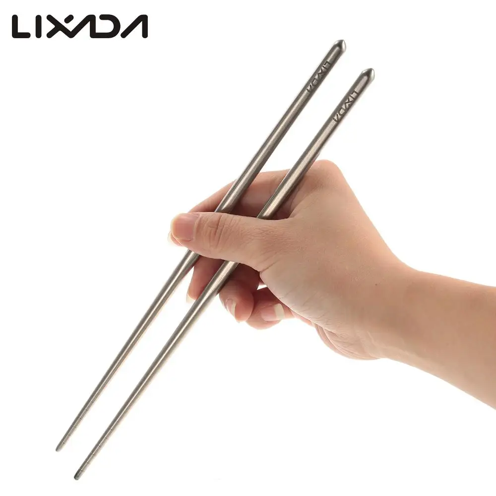 Lixada палочки для еды 1 пара портативные Титановые изысканные Нескользящие палильо