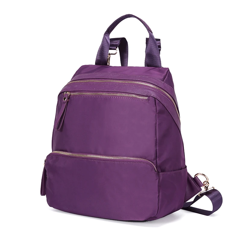 Kangrow нейлон Для женщин Повседневное Daypacks фиолетовый рюкзак сплошной рюкзаки Mochila