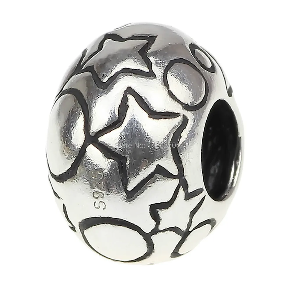 925 пробы серебро очарование бисера сказочные Носки с рисунком звезды и пузырей