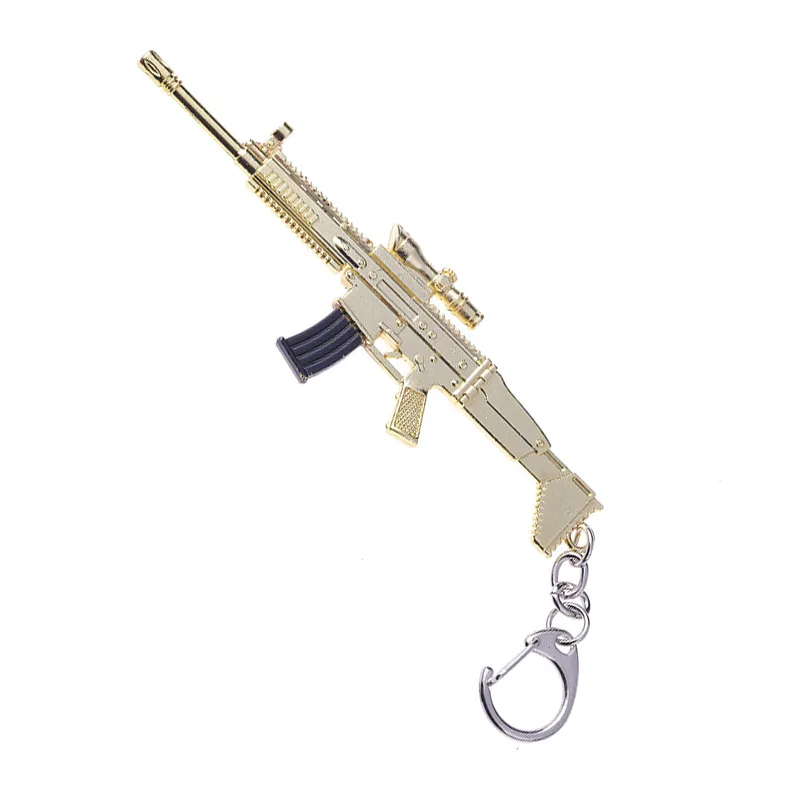 Красный Набор брелков PUBG для игры PLAYERUNKNOWN'S BATTLEGROUNDS, брелок для косплея, костюм akm 98 k, модель оружия, брелок для ключей, шлем для - Цвет: Красный