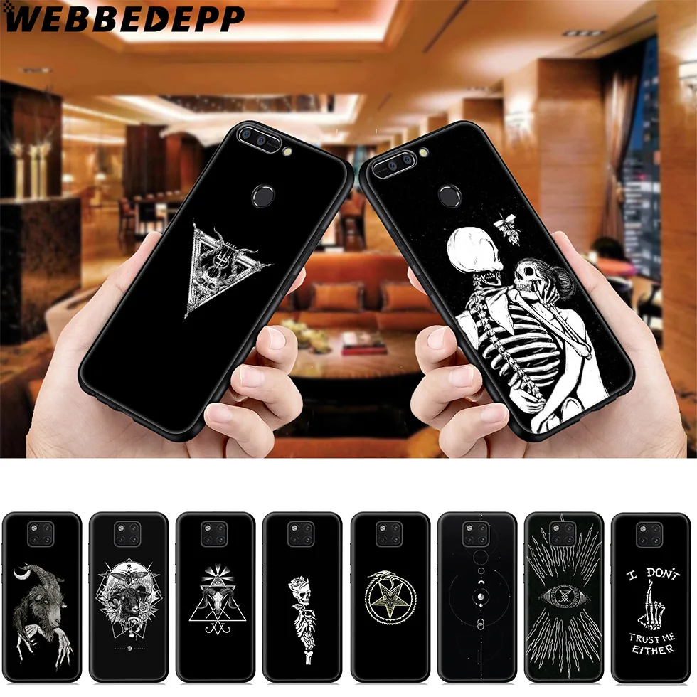 WEBBEDEPP Devil Satan Soft Case for Huawei Mate Honor 20 6A 7A 7C 7X 8 9 9X 10 View Lite Pro 30 |
