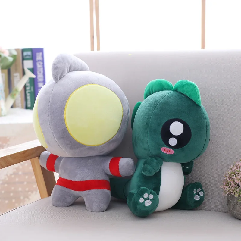 Мультяшный Ультрамен динозавр плюшевые мягкие игрушки Kawaii для мальчика