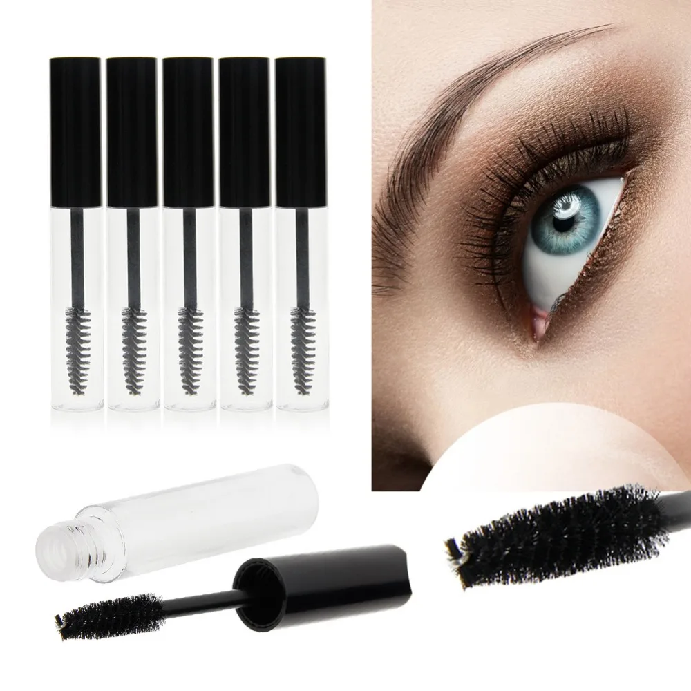 5 шт черный колпачок пластиковые DIY пустые Тушь трубки с палочкой для ресниц кисти