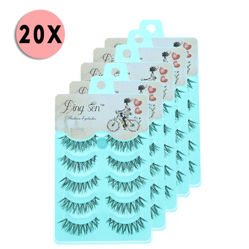 20 комплектов мягкие натуральные длинные густые накладные ресницы для макияжа