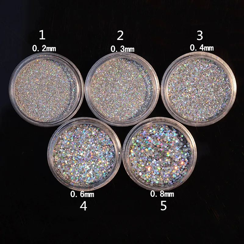 Блестящий Пигментный Порошок для ногтей пыль серебряная лампа мерцающий блеск