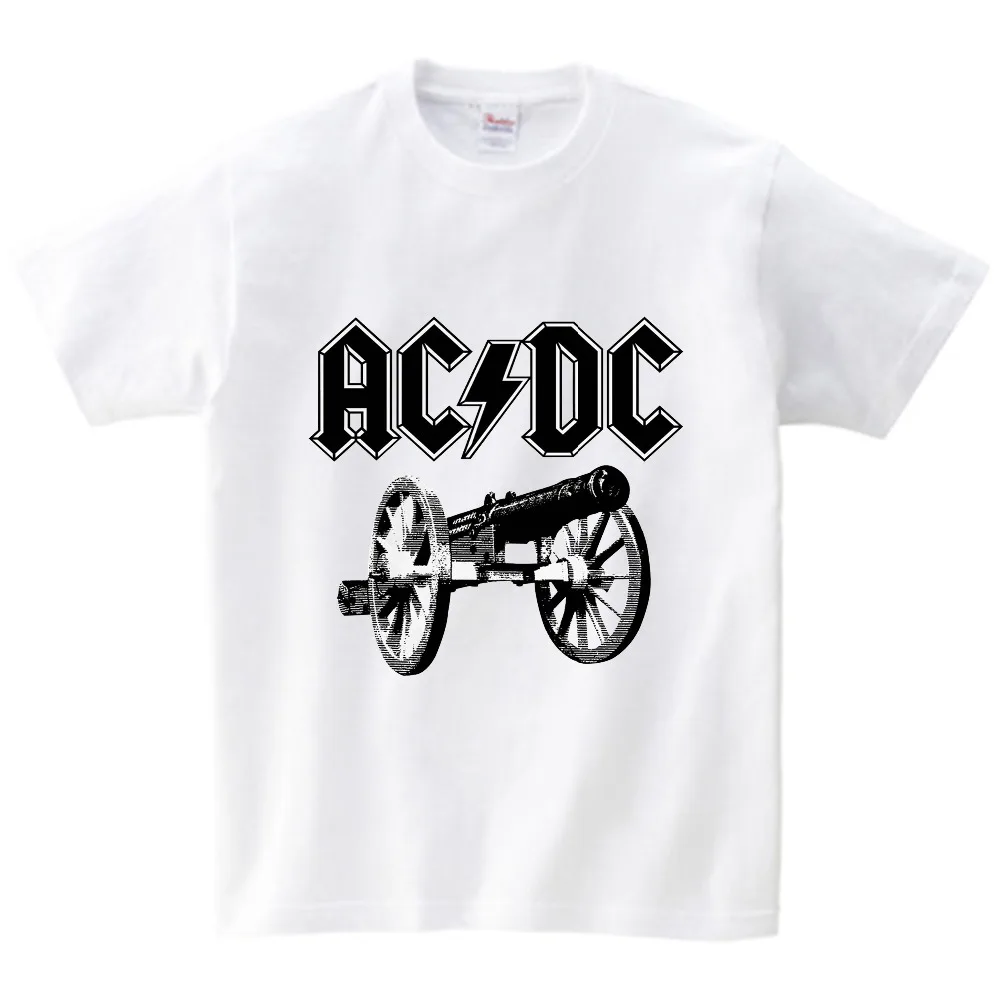 ACDC, Детская футболка детская ACDC футболка в стиле рок, Повседневная футболка с короткими рукавами для мальчиков и девочек, детские топы унисекс, одежда для малышей YUDIE