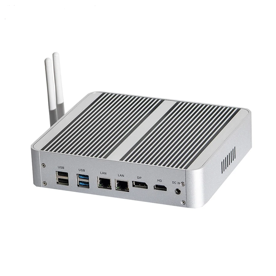 Новейший Win10 Core i5 7260U Dual Lan безвентиляторный мини ПК core i7 7660U Intel Iris plus graphics 640 игровой компьютер HD 4K HTPC